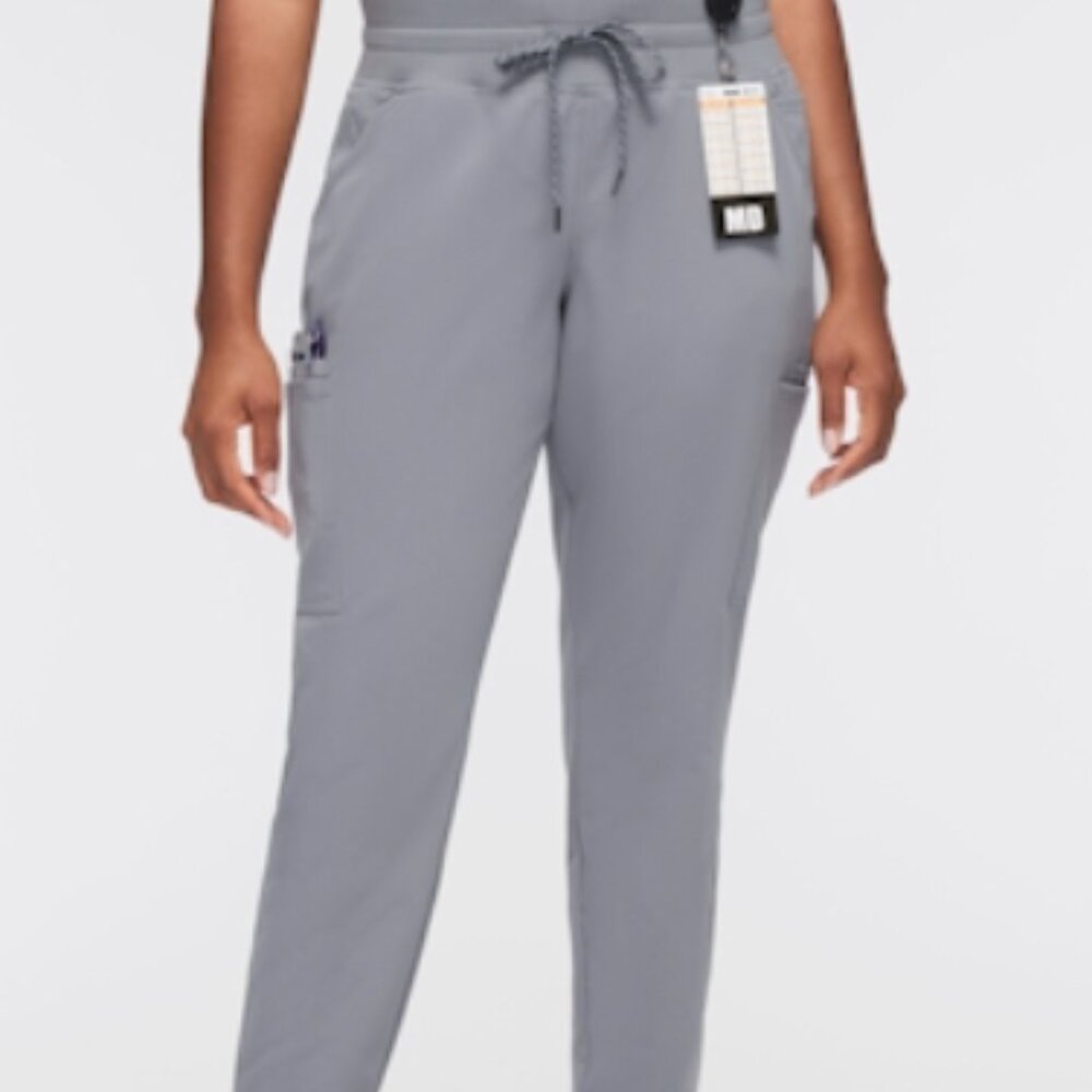 Jaanuu Women's 13 pocket scrub jogger LT Grey